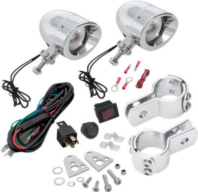 ショークロームSHOWCHROME ミニLEDドライビングライト55-365L Motorcycle / Cruiser Show Chrome Driving Lights for Engine